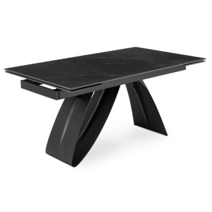 CEL MAI MIC PRET!!!MASA EXTENSIBILA 160-220CM, ARTIM MEBLE, REALIZATA DIN METAL SI CERAMICA, CULOARE MARMURA NEAGRA/NEGRU, STIL MODERN - Img 7