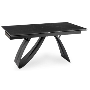 CEL MAI MIC PRET!!!MASA EXTENSIBILA 160-220CM, ARTIM MEBLE, REALIZATA DIN METAL SI CERAMICA, CULOARE MARMURA NEAGRA/NEGRU, STIL MODERN - Img 9