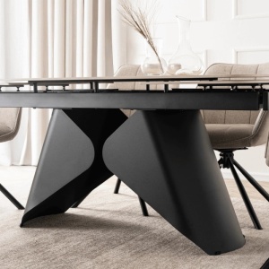 CEL MAI MIC PRET!!!MASA EXTENSIBILA 160-240CM, ARTIM MEBLE, REALIZATA DIN METAL SI CERAMICA, CULOARE MARMURA STEJAR/NEGRU, STIL MODERN - Img 8