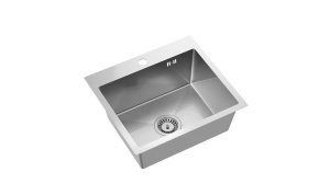 CHIUVETA BUCATARIE REA LUKE 100, CU BATERIE INCLUSA, NICHEL PERIAT, DIN INOX, CALITATE SUPERIOARA