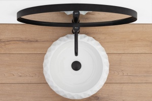 CHIUVETA REA CHIC, 40CM, ALBA, MONTAJ PE BLAT, DIN CERAMICA, CALITATE SUPERIOARA, REA - Img 2