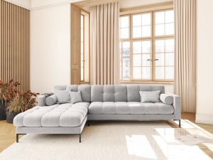COLTAR CONFORTABIL BALI 293CM, TAPITERIE DIN CATIFEA, ARGINTIU BLU03, STANGA, STIL MODERN, ARTIM GROUP SELECTION