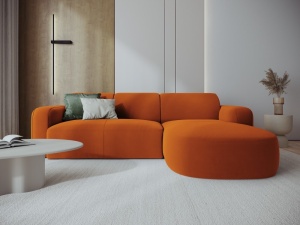 COLTAR ELEGANT DREAPTA 250CM, JASMIN 4 LOCURI, DIVERSE CULORI, MATERIAL CATIFEA, ARTIM GROUP COLLECTION