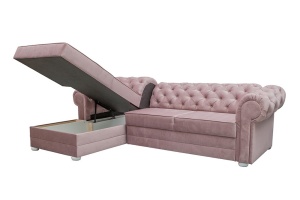 COLTAR EXTENSIBIL 280CM, VALENTINO DREAPTA, ALBASTRU DESCHIS DIN STOFA DE CALITATE SUPERIOARA - Img 5