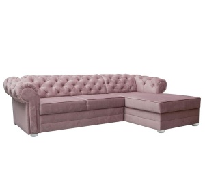 COLTAR EXTENSIBIL 280CM, VALENTINO ROZ DREAPTA, DIN STOFA DE CALITATE SUPERIOARA