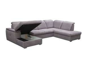 COLTAR EXTENSIBIL 320CM, BERGAMO U, CAPPUCCINO, DIN STOFA FINA DE CALITATE SUPERIOARA - Img 7