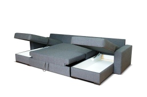 COLTAR EXTENSIBIL BOSTON GRI CU LADA DE DEPOZITARE DESIGN MODERN - Img 2