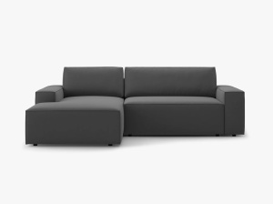 COLTAR EXTENSIBIL JODIE, STANGA, 3 LOCURI, 246 CM, DIVERSE CULORI SI MATERIALE, DESIGN DEOSEBIT