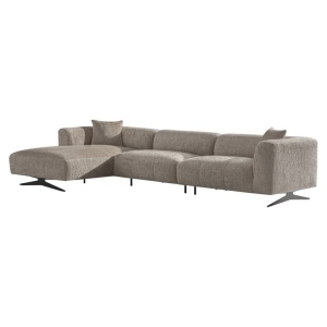 COLTAR HOXTON CU 3 LOCURI + SEZLONG PE STANGA, BE LOVELY 170 BEIGE, S5172, CONFECTIONAT DIN LEMN DE PIN, METAL, SPUMA SI 100% POLIESTER, RICHMOND INTERIOR