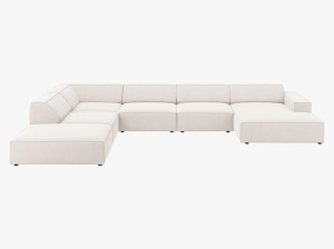 COLTAR JODIE, STANGA, 7 LOCURI, 364 CM, DIVERSE CULORI SI MATERIALE, DESIGN DEOSEBIT - Img 12
