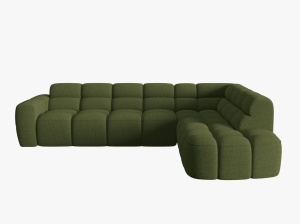 COLTAR LISA, DREAPTA, 5 LOCURI, 293 CM, VERDE OLIVE 35, TAPITERIE DIN STOFA, DESIGN DEOSEBIT