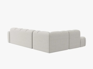 COLTAR LISA, STANGA, 5 LOCURI, 293 CM, GRI DESCHIS 01, TAPITERIE DIN STOFA, DESIGN DEOSEBIT - Img 3