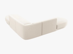 COLTAR MILEY, 5 LOCURI, 248 CM, BEJ DESCHIS 22, TAPITERIE DIN CATIFEA, DESIGN DEOSEBIT - Img 4