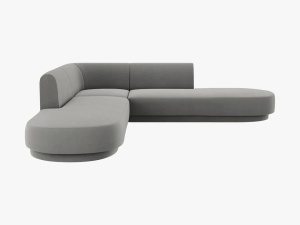 COLTAR MILEY, 5 LOCURI, 248 CM, GRI DESCHIS 13, TAPITERIE DIN CATIFEA, DESIGN DEOSEBIT