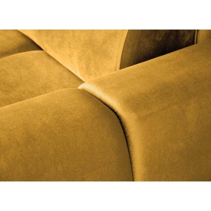 COLTAR MODERN DEOSEBIT, GOMEZ U 330CM, DIN CATIFEA DE CULOARE GALBENA, CONFORT SPORIT, MARS - Img 6