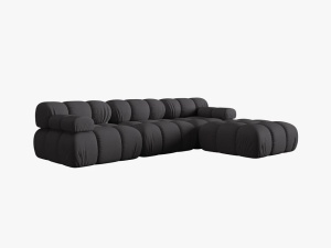 COLTAR MODULAR BELLIS, 4 LOCURI, 282 CM, ESPRESSO 15, TAPITERIE DIN CATIFEA 3D, DESIGN DEOSEBIT