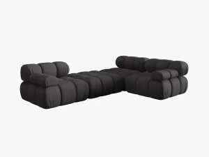 COLTAR MODULAR BELLIS, 4 LOCURI, 282 CM, ESPRESSO 15, TAPITERIE DIN CATIFEA 3D, DESIGN DEOSEBIT - Img 6