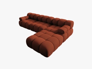 COLTAR MODULAR BELLIS, 4 LOCURI, 282 CM, SCORTISOARA 44, TAPITERIE DIN CATIFEA 3D, DESIGN DEOSEBIT - Img 4