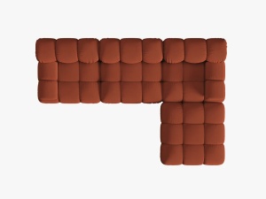 COLTAR MODULAR BELLIS, 4 LOCURI, 282 CM, SCORTISOARA 44, TAPITERIE DIN CATIFEA 3D, DESIGN DEOSEBIT - Img 5