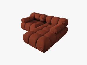 COLTAR MODULAR BELLIS, DREAPTA, 2 LOCURI, 191 CM, SCORTISOARA 44, TAPITERIE DIN CATIFEA 3D, MICADONI - Img 4