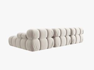 COLTAR MODULAR BELLIS, DREAPTA, 3 LOCURI, 285 CM, BEJ DESCHIS 21, TAPITERIE DIN CATIFEA, DESIGN DEOSEBIT - Img 2