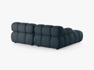 COLTAR MODULAR BELLIS, PE STANGA, PETROL INCHIS, CU TAPITERIE DIN TEXTIL STRUCTURAT LIBERTY, MICADONI - Img 3