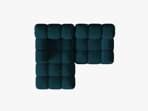 COLTAR MODULAR BELLIS, STANGA, 2 LOCURI, 191 CM, BLEUMARIN 87, TAPITERIE DIN CATIFEA 3D, DESIGN DEOSEBIT - Img 6
