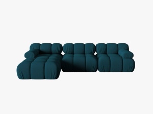 COLTAR MODULAR BELLIS, STANGA, 3 LOCURI, 285 CM, BLEUMARIN 87, TAPITERIE DIN CATIFEA 3D, DESIGN DEOSEBIT