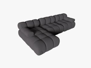 COLTAR MODULAR BELLIS, STANGA, 3 LOCURI, 285 CM, ESPRESSO 15, TAPITERIE DIN CATIFEA 3D, DESIGN DEOSEBIT - Img 4