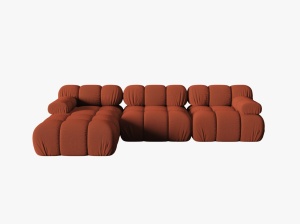 COLTAR MODULAR BELLIS, STANGA, 3 LOCURI, 285 CM, SCORTISOARA 44, TAPITERIE DIN CATIFEA 3D, DESIGN DEOSEBIT