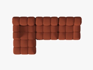 COLTAR MODULAR BELLIS, STANGA, 3 LOCURI, 285 CM, SCORTISOARA 44, TAPITERIE DIN CATIFEA 3D, DESIGN DEOSEBIT - Img 2