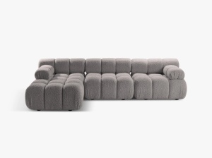 COLTAR MODULAR BELLIS, STANGA, 4 LOCURI, 282 CM, TAPITERIE BOUCLE, DIVERSE CULORI, DESIGN DEOSEBIT