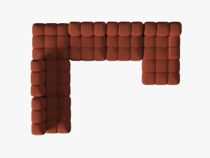 COLTAR MODULAR BELLIS, STANGA, 6 LOCURI, 379 CM, SCORTISOARA 44, TAPITERIE DIN CATIFEA 3D, DESIGN DEOSEBIT - Img 7
