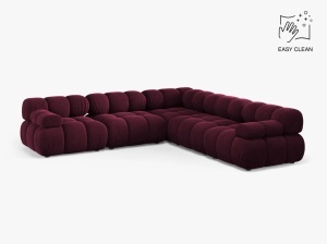 COLTAR MODULAR BELLIS, VISINIU, CU TAPITERIE DIN CATIFEA VENUS, MICADONI