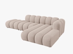 COLTAR MODULAR LUPIN, DREAPTA, 5 LOCURI, 294 CM, BEJ 30, TAPITERIE CHENILLE, DESIGN DEOSEBIT - Img 4