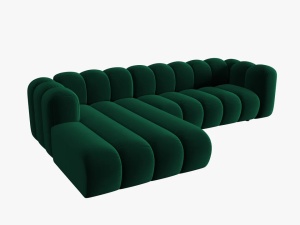 COLTAR MODULAR LUPIN, STANGA, 4 LOCURI, 288 CM, VERDE SMARALD 7, TAPITERIE DIN CATIFEA, DESIGN DEOSEBIT - Img 3