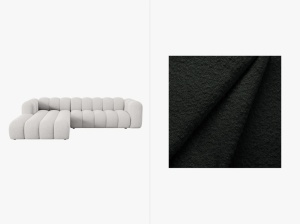 COLTAR MODULAR LUPIN, STANGA/DREAPTA, 4 LOCURI, 288 CM, DIVERSE NUANTE, TAPITERIE BOUCLE, DESIGN DEOSEBIT - Img 7