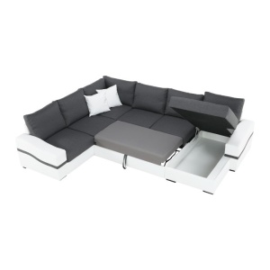 COLTAR OREGON COLT MARE, TIP U, MODEL DREAPTA, ALB/GRI, DIN PIELE ECOLOGICA SI TEXTIL, STIL MODERN, TK - Img 6