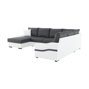 COLTAR OREGON COLT MARE, TIP U, MODEL STANGA, ALB/GRI, DIN PIELE ECOLOGICA SI TEXTIL, STIL MODERN, TK - Img 5