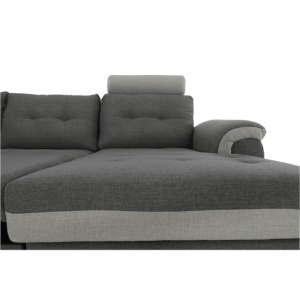 COLTAR RUBA MARE, FORMA U, MODEL DREAPTA, GRI INCHIS/GRI, DIN TEXTIL, EXTENSIBIL, SPATIU DEPOZITARE, STIL MODERN, TK - Img 4