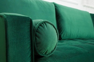 COLTAR SUPER CONFORTABIL 260CM, VELVET II, DIN LEMN SI CATIFEA VERDE SMARALD, ARTIM GROUP SELECTION - Img 4