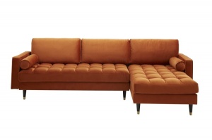 COLTAR SUPERB CONFORTABIL 260CM, COSY VELVET II COD 40275, DIN LEMN SI CATIFEA MARO - Img 6