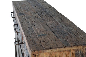 COMODA/BUFET 150CM, 3 USI SI 3 SERTARE, DIN LEMN RECICLAT, GINER Y COLOMER - Img 7