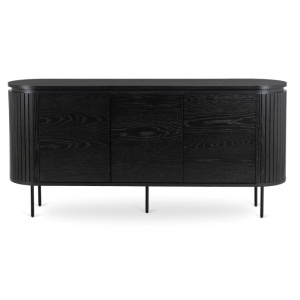 COMODA LIVING 160CM, ARTIM MEBLE, CU 3 USI, REALIZATA DIN MDF, CULOARE NEAGRA, STIL MODERN