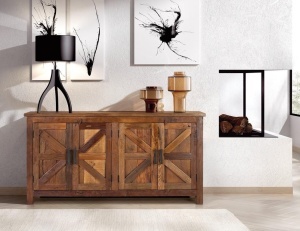 COMODA LIVING 180CM, COD 2139, DIN LEMN DE MANGO RECICLAT, CULOARE NATUR, ARTIM GROUP SELECTION