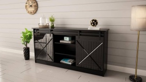 COMODA LIVING, CAMA-GRANERO-KOM-CZ/CZ 160CM, DIN PLACI LAMINATE SI MDF, DESIGN INDUSTRIAL - Img 3