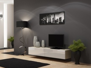 COMODA LIVING RTV VIGO 180 STEJAR SONOMA/ALB DESIGN MODERN CM