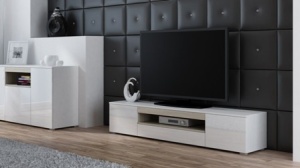 COMODA LIVING RTV VIVA ALB/STEJAR SONOMA DESIGN MODERN CM