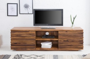 COMODA TV 150CM, BOARD, COD 38411, DIN LEN MASIV DE TRANDAFIR, DESIGN RUSTIC