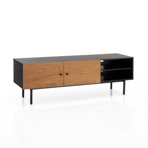 COMODA TV 150CM, STOCKHOLM, COD 5223, STIL MODERN, REALIZATA DIN MDF SI SUPORT DE METAL - Img 2